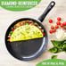 Soft Grip Diamond Healthy Ceramic Nonstick, 16 Piece Cookware Pots and Pans Set