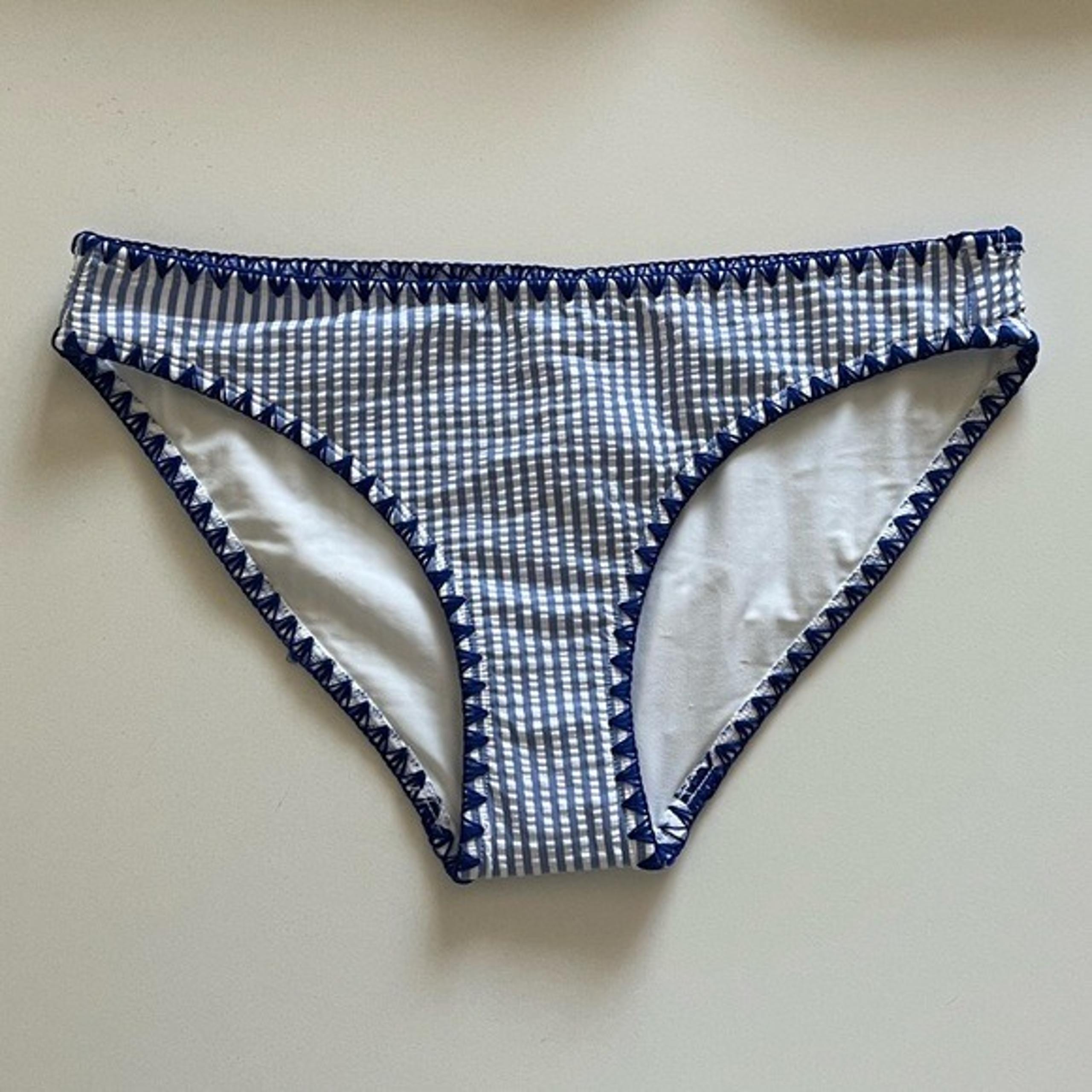 Vineyard Vines Brand New Coverstitch Seersucker Classic Bikini Bottoms