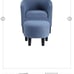 Take-a-Seat Churchill Accent Chair with Ottoman in Blue Fabric