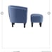 Take-a-Seat Churchill Accent Chair with Ottoman in Blue Fabric