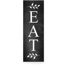 Eat Kitchen Wood Rustic Style Wall Décor Sign 8x23 Unframed