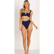 L*Space Frenchi Bikini Bottom Bitsy Cut in Dark Blue Size XS NWT
