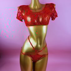 Red lingerie set