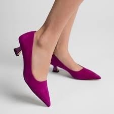 Franco Sarto Diva Pointed Toe Kitten Heel Pump Raspberry Pink Suede Sz 7.5