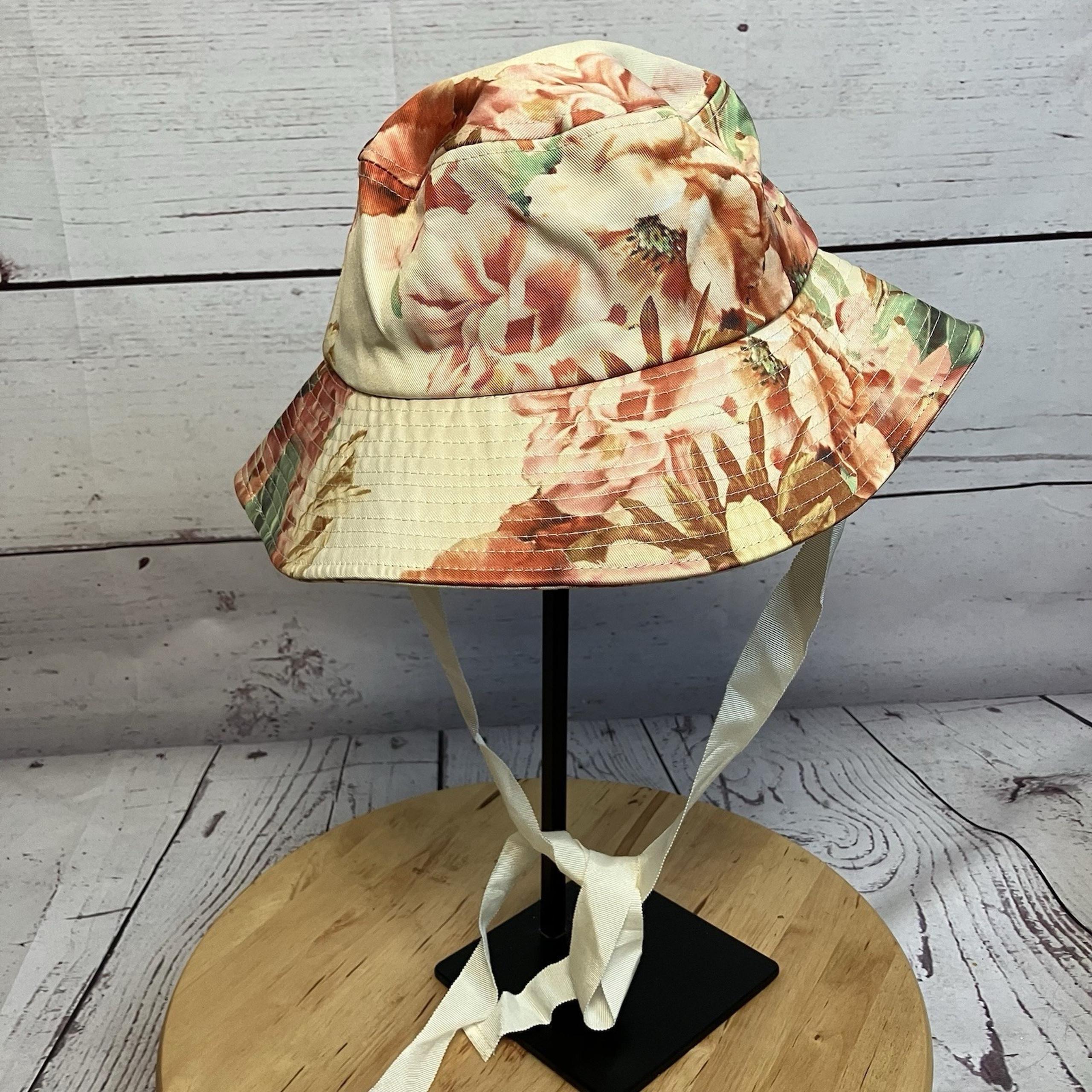 Wyeth Lani In Rose Floral Print Bucket Hat With ties Feminine Girly Romantic