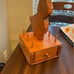 Antique/Vintage wooden thread, scissor, button holder