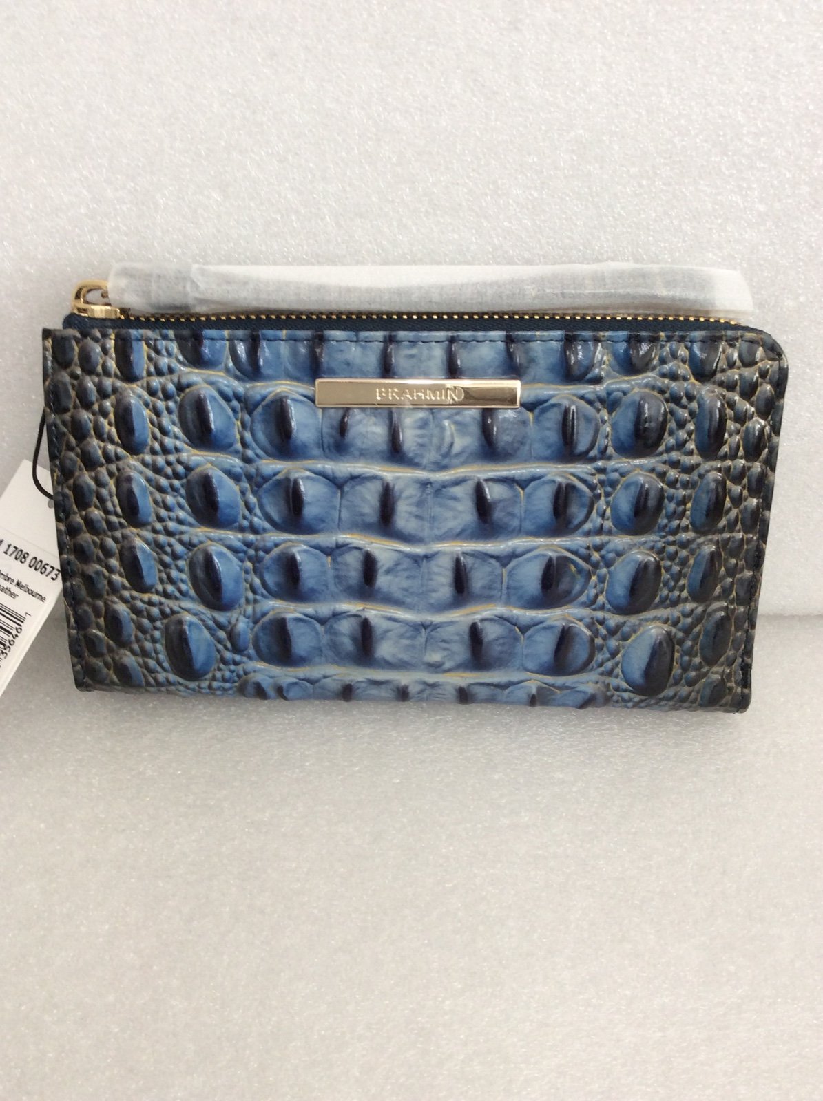 Brahmin Shadow Corie Ombre Melbourne Genuine Leather Wristlet Clutch Wallet NWT