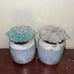Cotton pads and wedge sponges jars