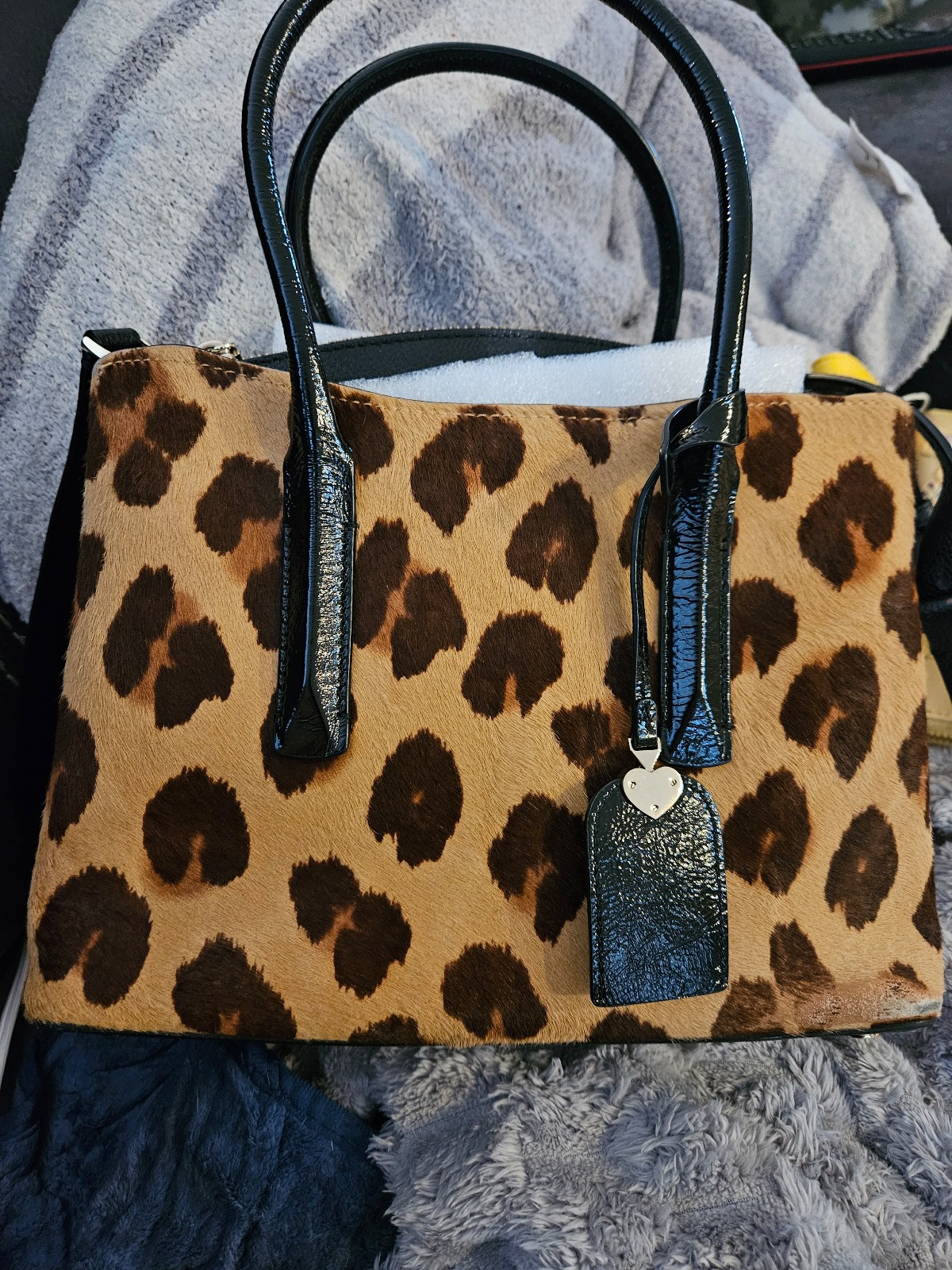 Kate Spade Margaux Medium Leopard Print Satchel Calf Hair