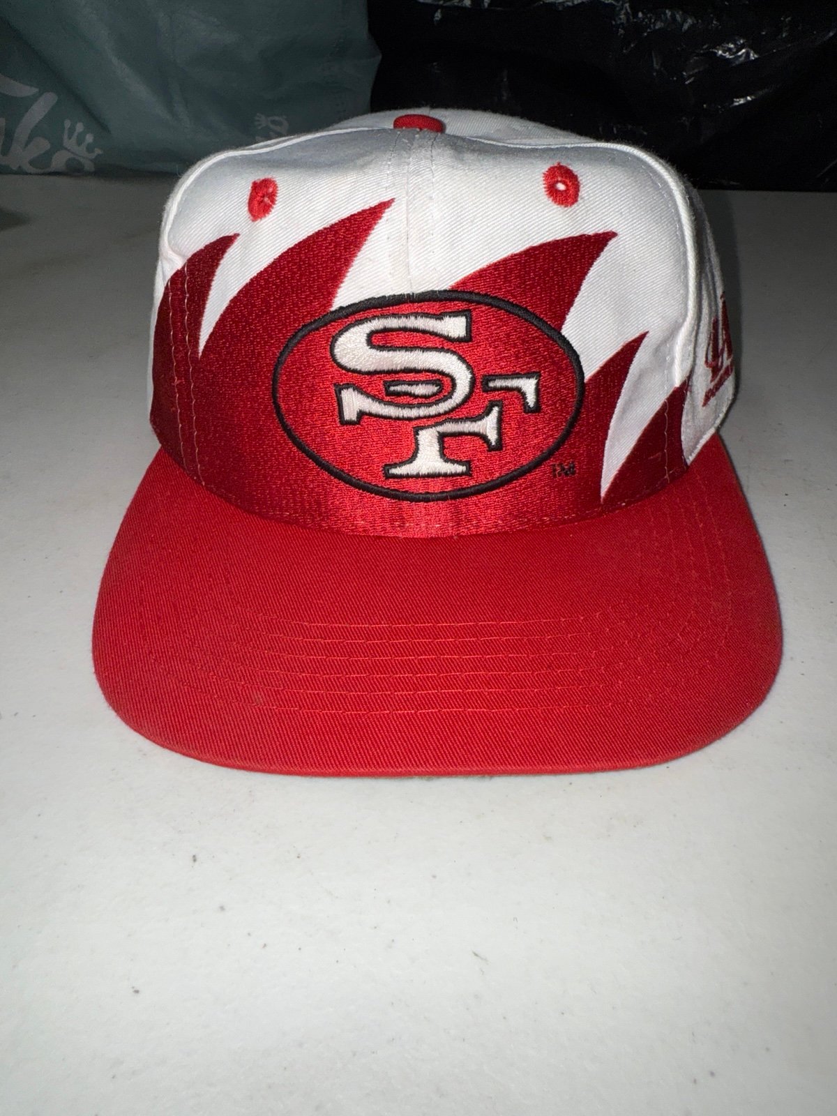 KIDS Vintage 90s San Francisco 49ers SharkTooth Logo Athletic Snapback Hat NFL