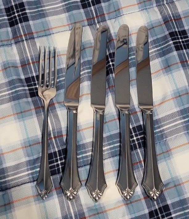 Flatware 5 pc stainless steel Community by Oneida butter knives fork lot replace