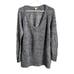 Eileen Fisher Womens Grey V-Neck Sweater Linen Coastal Lagenlook Knit Medium