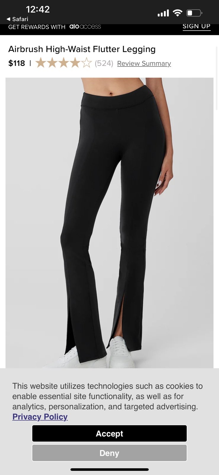 Airbrush High-Waist Flutter Legging Xs