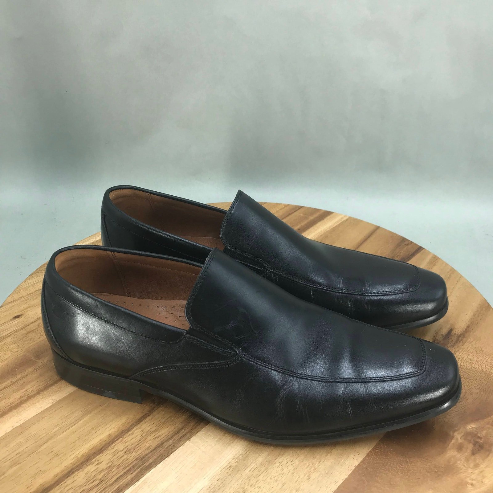Florsheim Amelio Venetian Loafers Mens 10 D Black Leather Slip On Casual Shoes