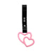 NEW 2PCS DOUBLE LOVE HEART PINK JDM TSURIKAWA RING Black Handle Strap Drift