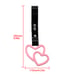 NEW 2PCS DOUBLE LOVE HEART PINK JDM TSURIKAWA RING Black Handle Strap Drift