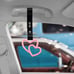 NEW 2PCS DOUBLE LOVE HEART PINK JDM TSURIKAWA RING Black Handle Strap Drift