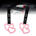 NEW 2PCS DOUBLE LOVE HEART PINK JDM TSURIKAWA RING Black Handle Strap Drift