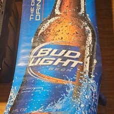 budlight vinyl sign authenic from bar