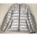 Tommy Hilfiger Mens Medium Silver Pearlized Sherpa Lined Hooded Puffer Jacket