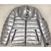 Tommy Hilfiger Mens Medium Silver Pearlized Sherpa Lined Hooded Puffer Jacket
