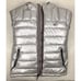 Tommy Hilfiger Mens Medium Silver Pearlized Sherpa Lined Hooded Puffer Jacket