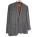 Jos. A. Bank 42L grey plaid micro velour trendy sports coat blazer