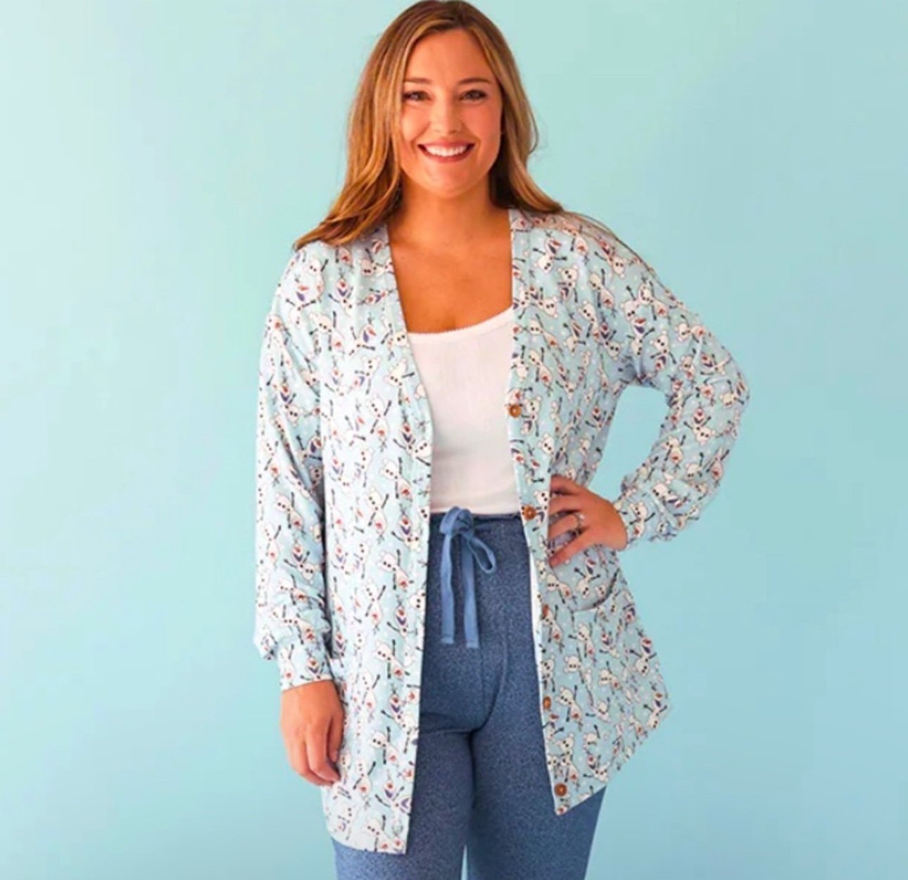 NWT Posh Peanut Disneys Frozen Olaf Cardigan 2x never removed from pkg.