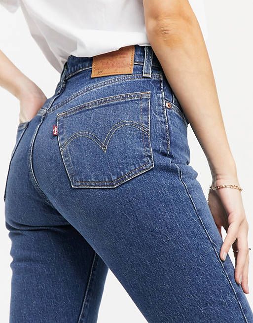 Levi's 501 Original Cropped Jeans, Dark Wash, sz 27