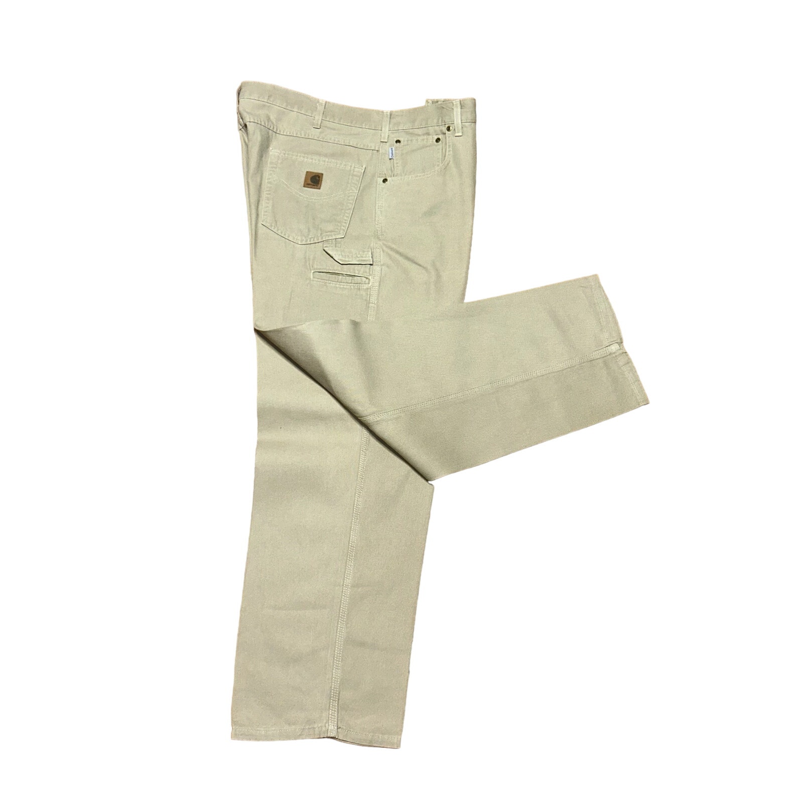 Carhartt Loose Fit Cargo Pants Mens Size 38 x 31 Light Tan Logo Workwear Utility