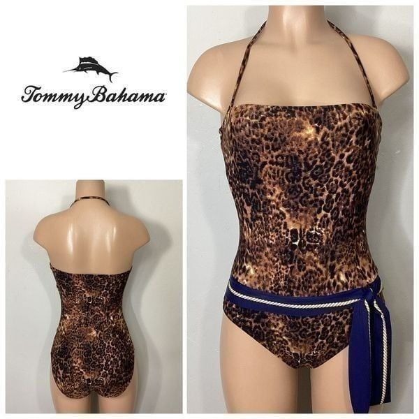 Tommy Bahama belted animal print one piece. Small. Retails 147