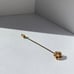 Vintage Diamond 14K Yellow Gold Diamond Flower Pin