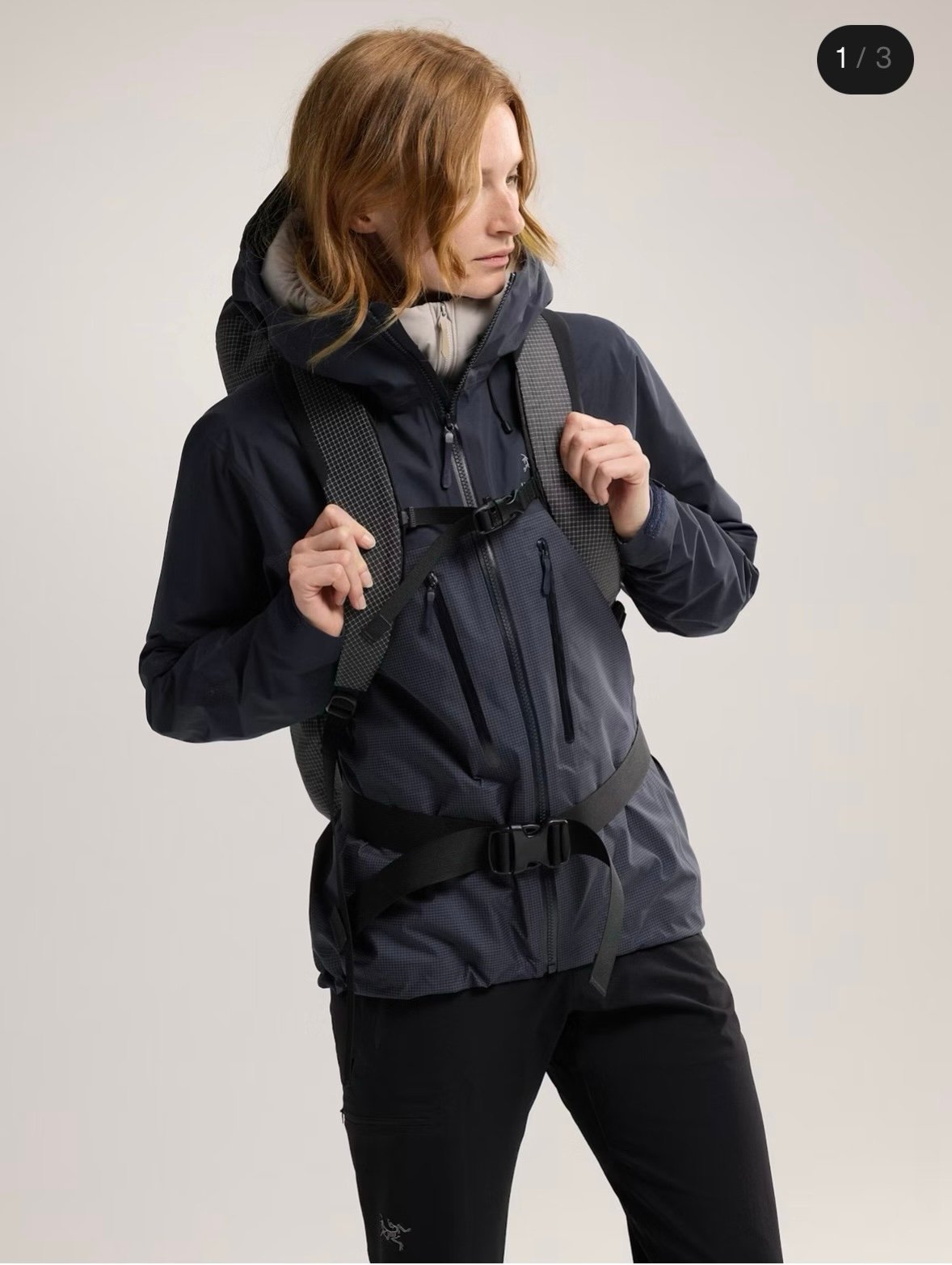 Arc’teryx Alpha AR Gore Tex Rain Jacket Shell Black Sapphire S Lightweight New