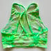 lululemon energy longline bra size 8 Marble Dye Yellow Highlight Green
