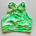 lululemon energy longline bra size 8 Marble Dye Yellow Highlight Green
