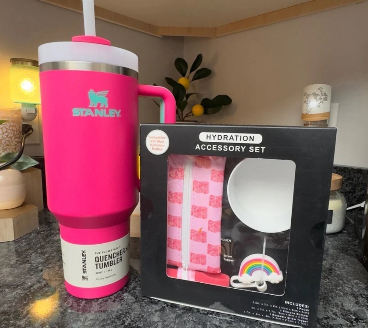 Stanley 40 oz Tumbler Target Exclusive Passion Pink + Accessories