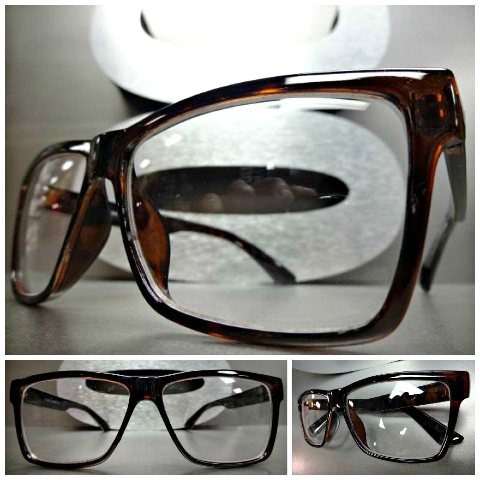Men's or Women CLASSIC VINTAGE RETRO Style Clear Lens EYE GLASSES Tortoise Frame