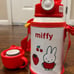 NEW IN BOX strawberry miffy insulated water bottle with drink holder