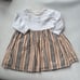 Baby kid dress 3/6 months Burberry Long Sleeves White Beige