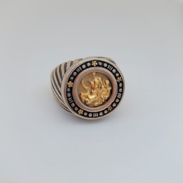 Vintage 14K & Sterling Ring by Tagliamonte Flli Menegatti