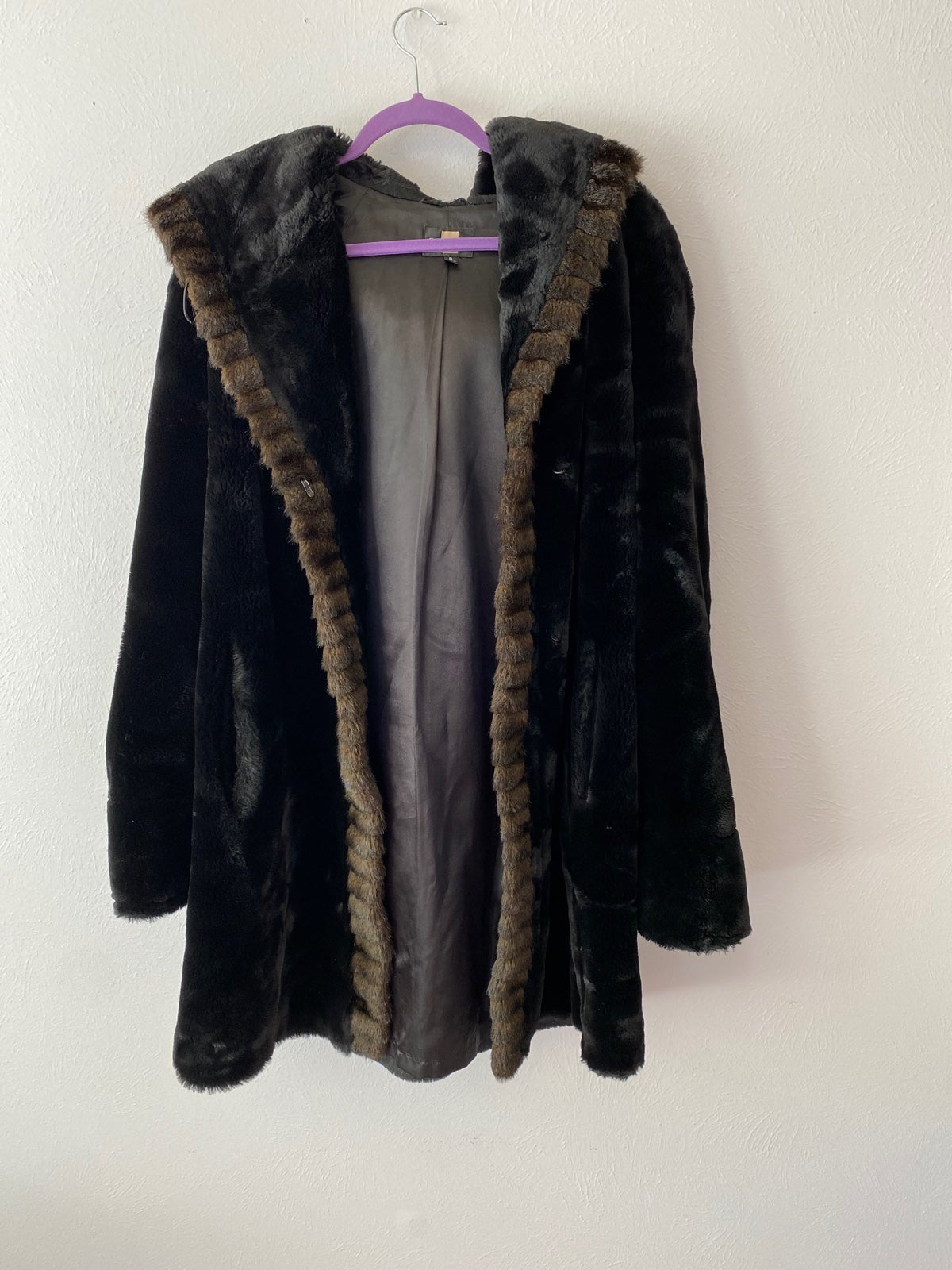 Gallery Faux Fur Coat. Very Generous Small.