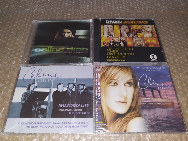 Celine Dion 3 CD Singles Immortality Titanic Drove All Night + Divas Las Vega