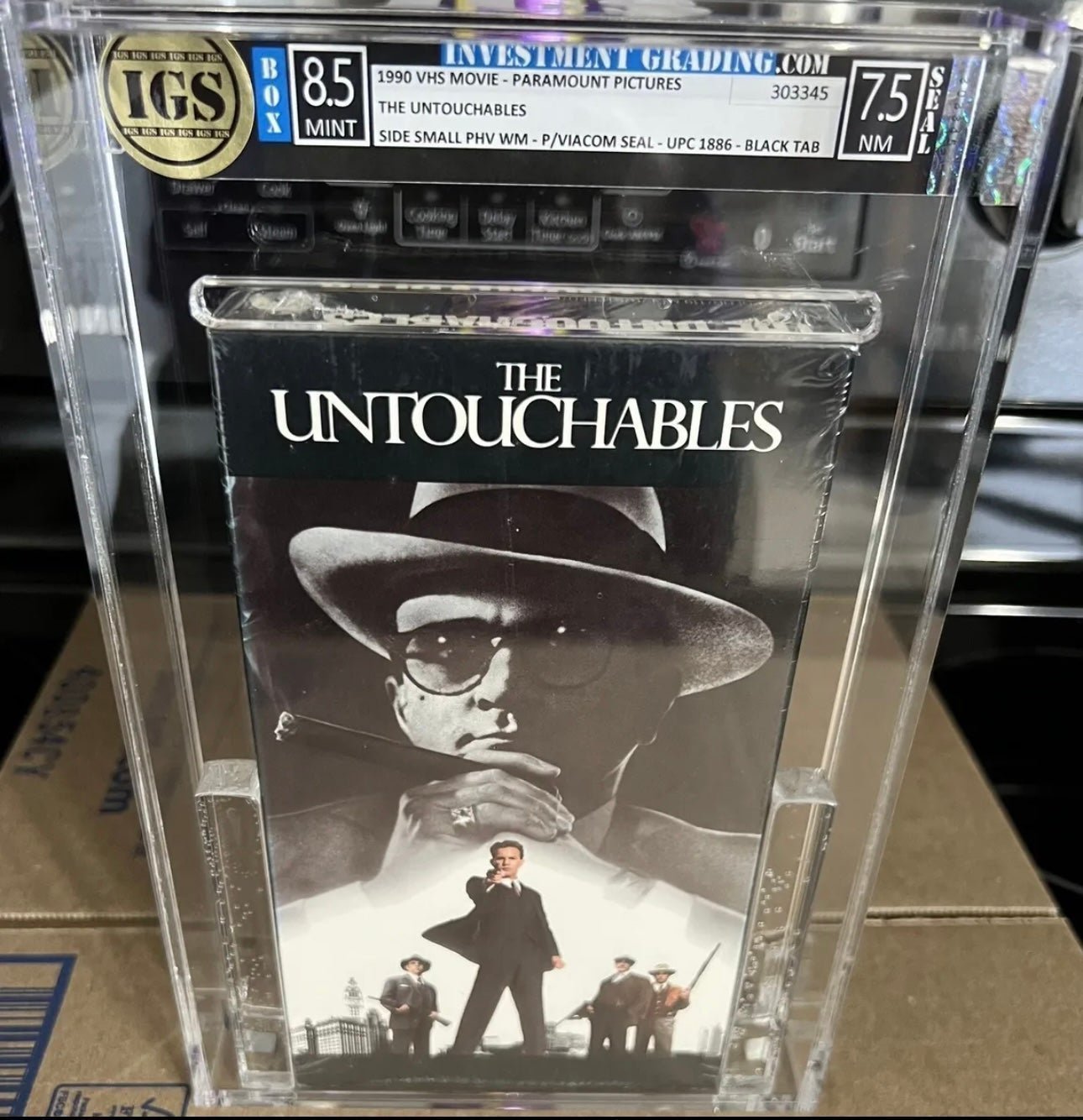 The Untouchables VHS (Paramount, 1990) IGS Certified Box 8.5 MINT Seal 7.5 NM