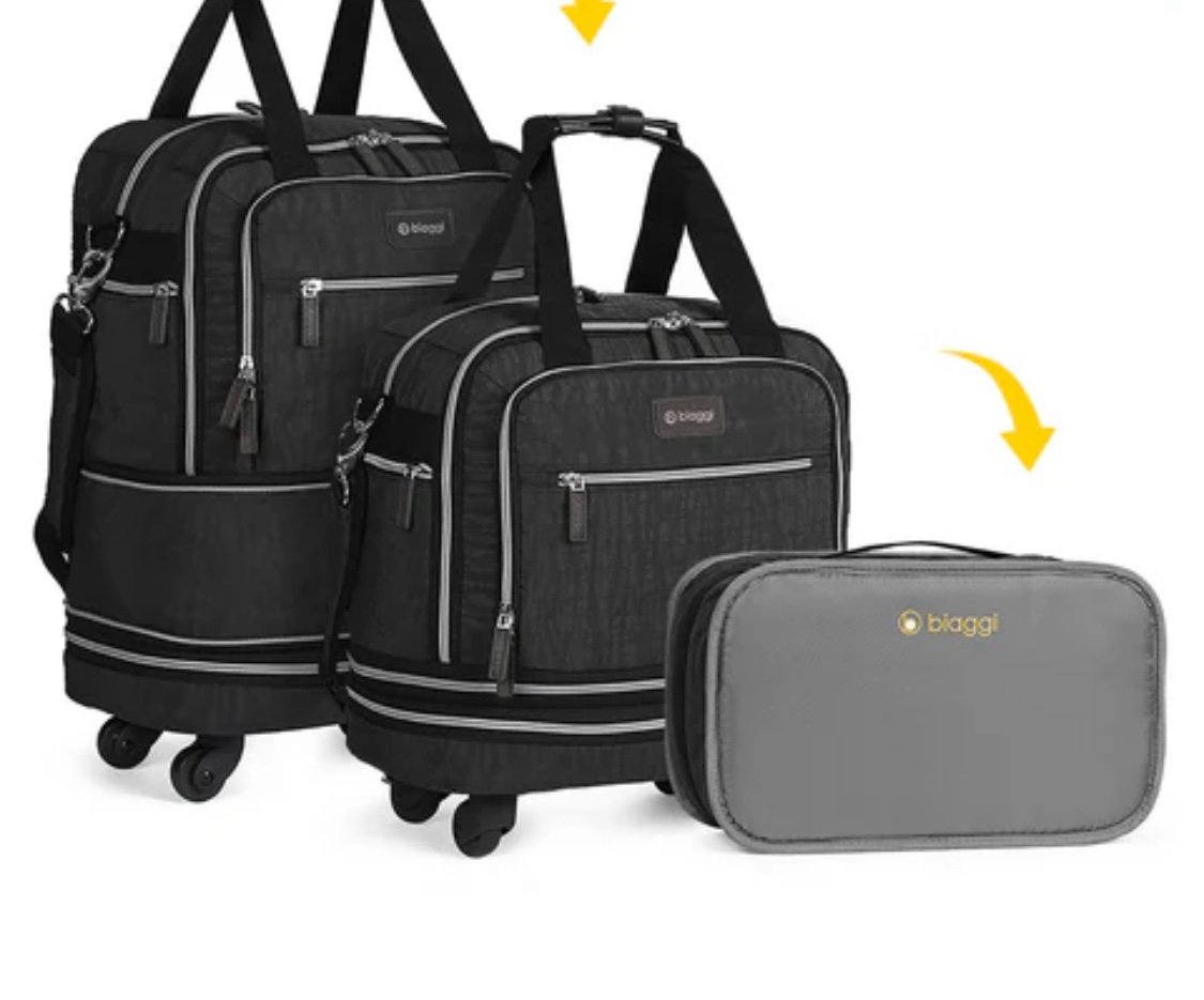 NWOT Biaggi Zipsak Boost! Underseater Expands To Carry-On black