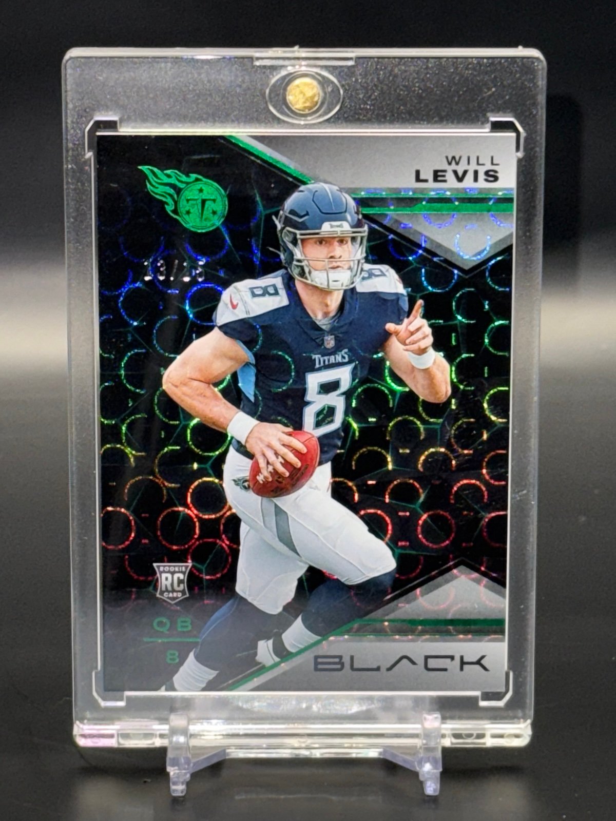 Will Levis 2023-24 Panini Black #140 Emerald /15 RC Tennessee Titans Rare Card!