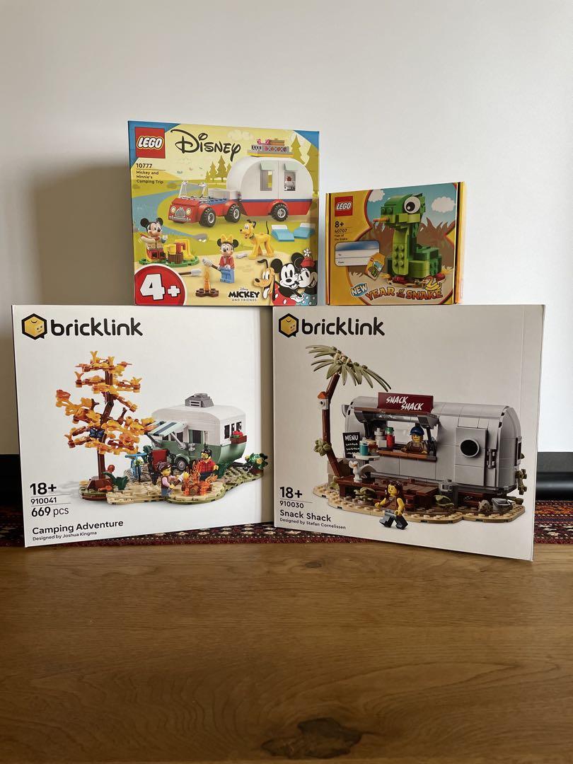 Lego Camping Trailer Set, with bonus items.