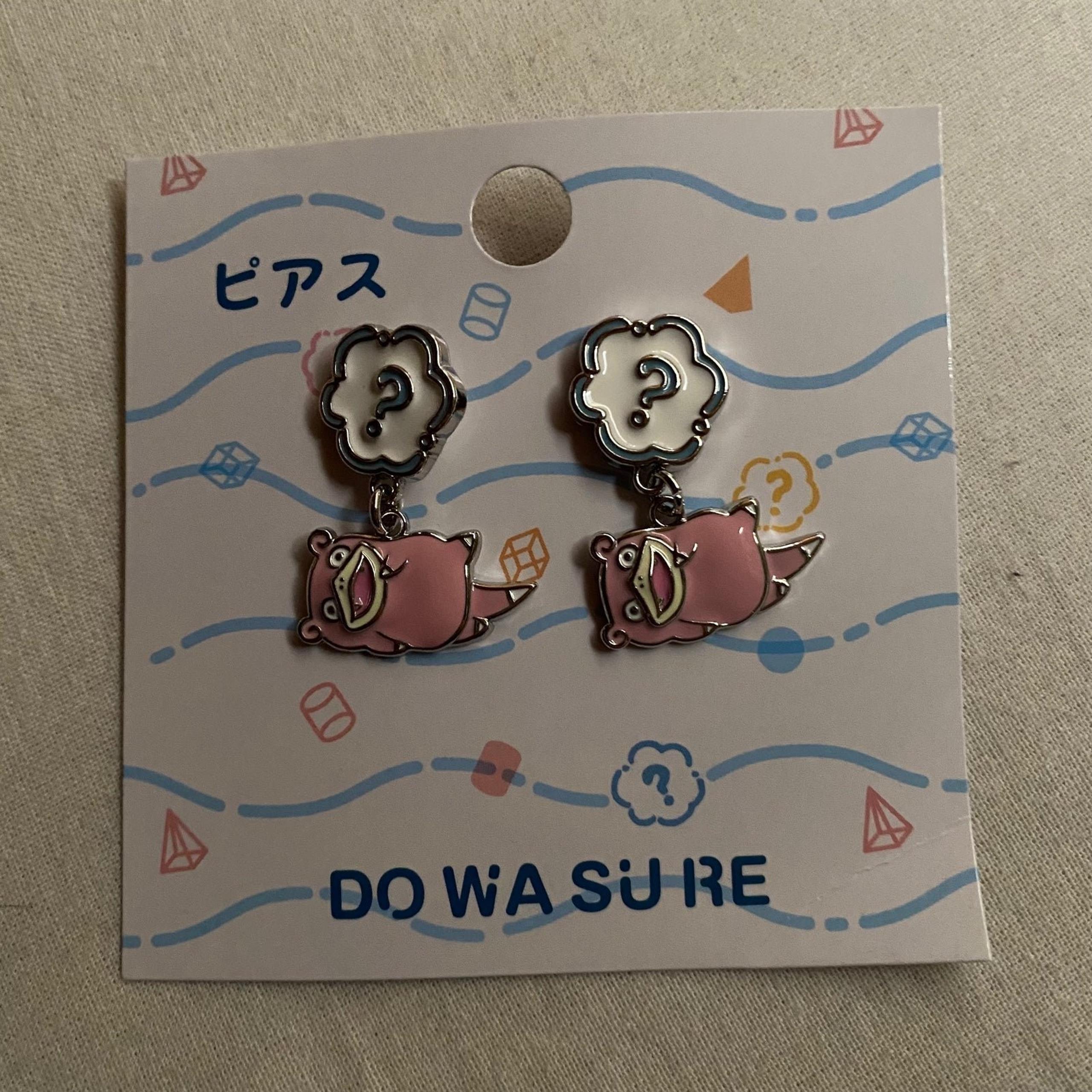 Pokemon Center Japan Dowasure slowpoke Earrings