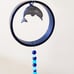 Dolphin Wind Chime Upcycled Blue Bottle