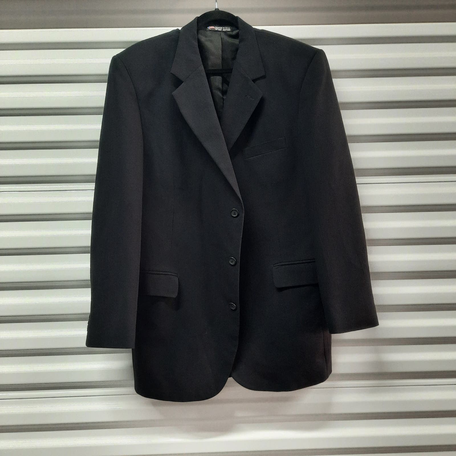 Vintage Raffinati Suit Blazer Sport Coat Mens Size 44L Black Jacket
