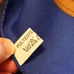 Vintage Italian Scarf Blue and white scarf with golden saddle/fan/satchel horse